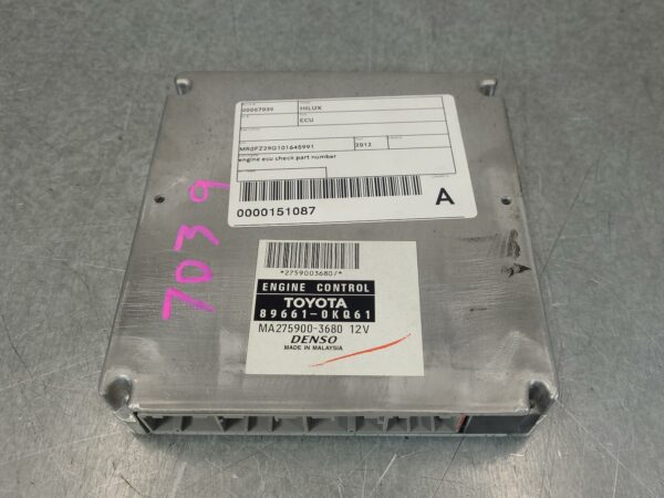 TOYOTA HILUX 2005-2015 ECU ENGINE ECU, 3.0, 1KD-FTV, DIESEL, MANUAL, P/N 89661-0