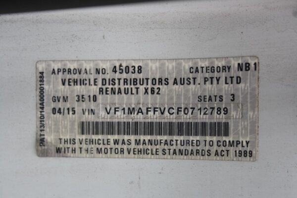 RENAULT MASTER X62 09/2011-ON AIR FLOW METER 2.3L DIESEL SINGLE TURBO FWD/RWD - Image 19