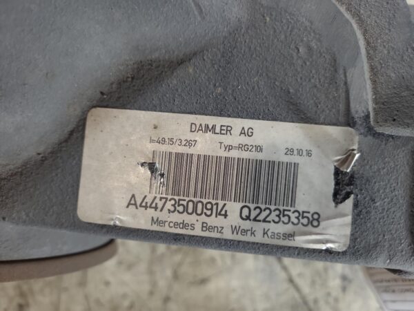 MERCEDES BENZ VITO 447 03/2015-ON DIFFERENTIAL CENTRE 3.27 RATIO - Image 5