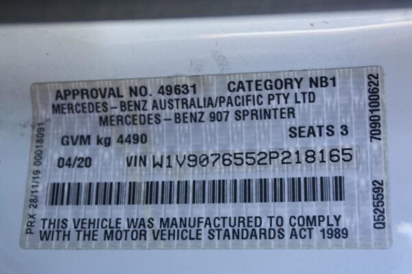 MERCEDES BENZ SPRINTER VS30 05/18-2022 CALIPER LEFT REAR MANUAL HANDBRAKE TYPE - Image 23