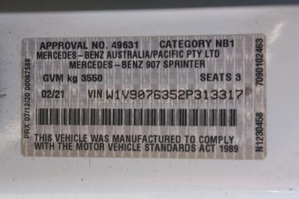 MERCEDES BENZ SPRINTER VS30 05/2018-ON TRANSMISSION AUTOMATIC RWD DIESEL 2.1L - Image 20