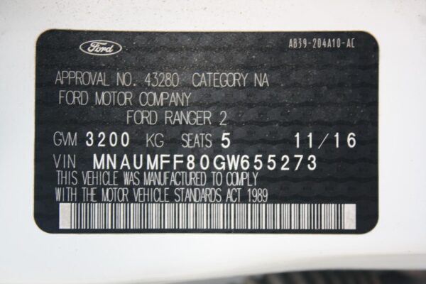 FORD RANGER PX SERIES 2 06/2015-06/2018 GEAR SHIFTER AUTOMATIC T/M 2WD/4WD XL - Image 20