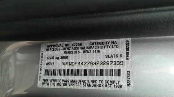 MERCEDES BENZ VITO 447 03/2015-ON WIRING HARNESS TWIN TURBO ENGINE LOOM ONLY - Image 11