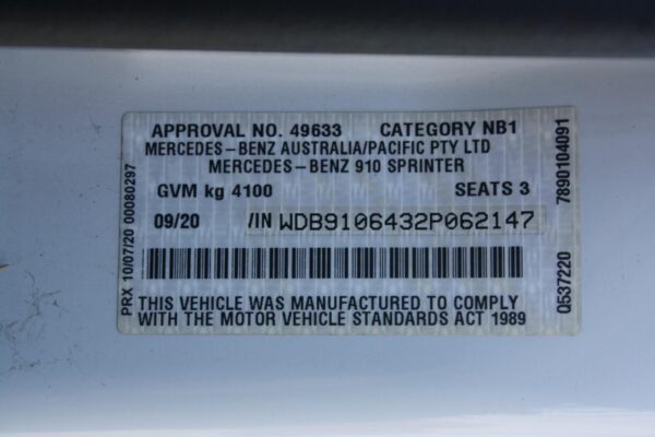 MERCEDES BENZ SPRINTER VS30 05/2018-ON AIR CLEANER 2.1L DIESEL - Image 29