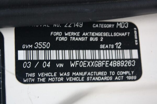 FORD TRANSIT VH-VJ 10/2000-08/2006 CARPET LEFT WHEEL ARCH - Image 11