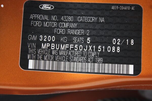 FORD RANGER PX 06/2011-04/2022 COURTESY LIGHT FRONT WILDTRAK BLACK - Image 40