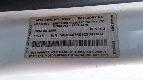 MERCEDES BENZ VITO 447 03/15-2021 REAR NOX SENSOR AND MODULE ONLY DIESEL 2.1L - Image 44