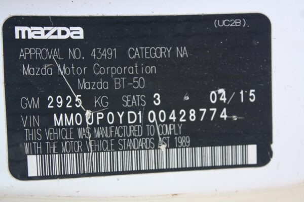 MAZDA BT50 UP-UR 10/2011-06/2020 ABS SENSOR LEFT FRONT 2WD LOW RIDE - Image 9