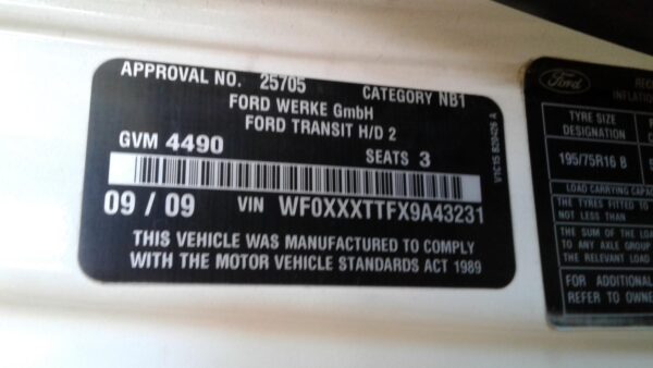 FORD TRANSIT VM 07/2006-02/2014 RIGHT REAR WHEEL ARCH FLARE - Image 30