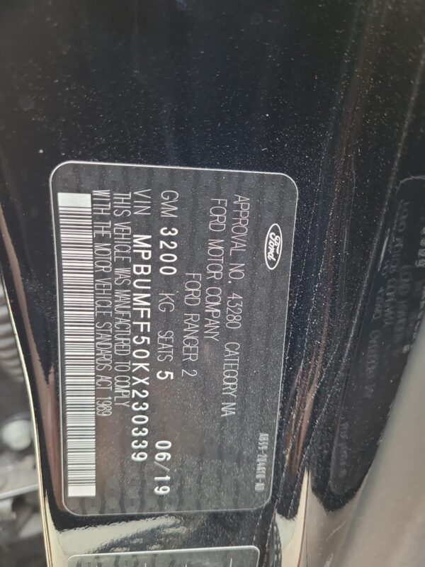 FORD RANGER PX 07/2011-04/2022 SPARE WHEEL WINCH - Image 17