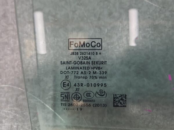 FORD RANGER PX 06/2011-04/2022 RIGHT FRONT DOOR WINDOW DUAL CAB TEMPERED TYPE - Image 2