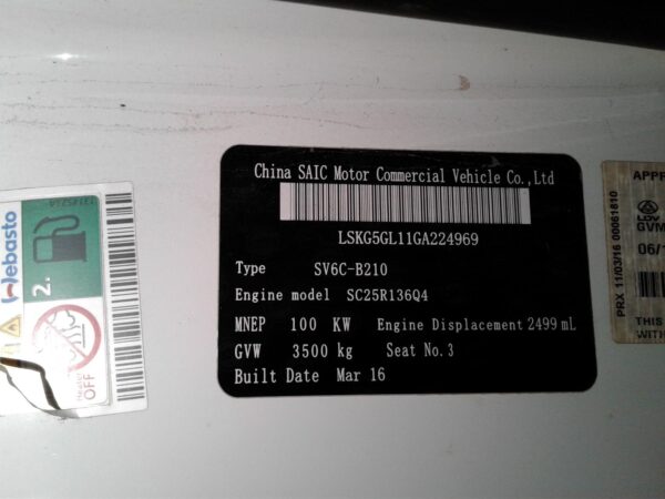 LDV V80 01/2013-12/2018 POWER WINDOW SWITCH LEFT FRONT/LEFT REAR/RIGHT REAR - Image 11