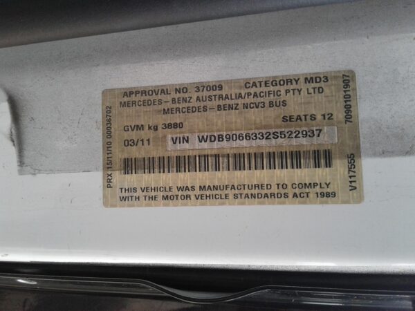 MERCEDES BENZ SPRINTER 10/2006-09/2013 RIGHT BUMPER FOGLAMP - Image 12