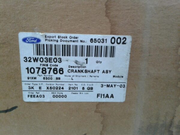 FORD TRANSIT VG 01/1997-09/2000 NEW GENUINE CRANKSHAFT - Image 5