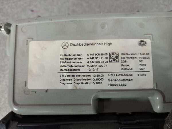 MERCEDES BENZ VITO 447 03/2015-2024 COURTESY LIGHT FRONT W/ SUNGLASS HOLDER TYPE - Image 5