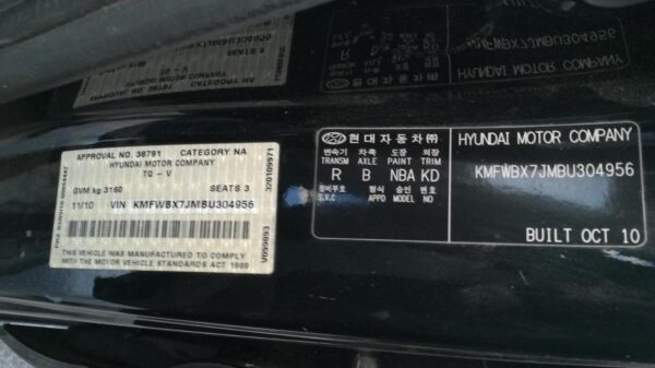 HYUNDAI ILOAD/IMAX 2007-2021 REAR BUMPER TAILGATE TYPE, W/ PARK SENSOR, TQ, 11/0 - Image 23