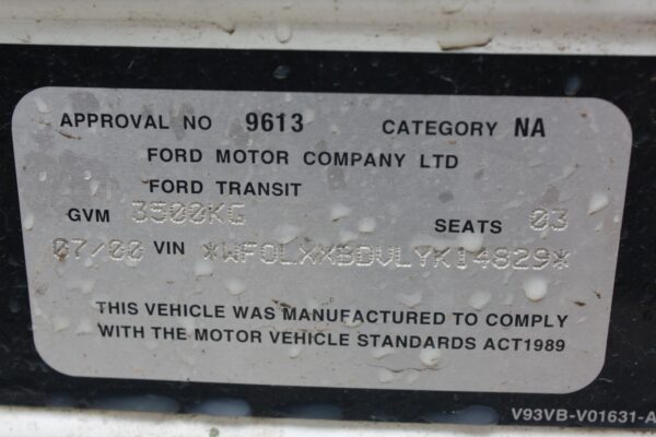 FORD TRANSIT 1996-2000 STARTER MOTOR VF-VG, 2.0, PETROL, 05/96-09/00 - Image 43