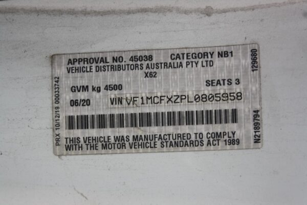 RENAULT MASTER 2011-2024 DOOR HINGE/RUNNER UPPER, RH SLIDING DOOR, X62, 09/11- - Image 90