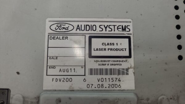 FORD TRANSIT 2006-2014 STEREO/HEAD UNIT 6 DISC CD STACKER, VM SI-II, 07/06-02/14 - Image 4