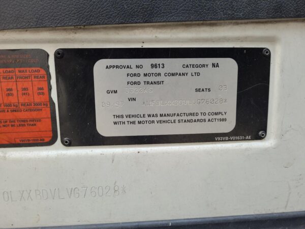 FORD TRANSIT 1997-2000 LEFT FRONT 1/4 DOOR GLASS VG 01/97-09/00 - Image 11