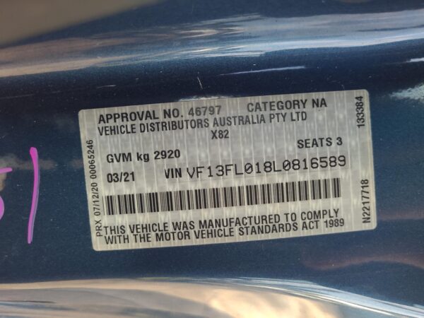 RENAULT TRAFIC 2015-2021 LEFT GUARD X82, REPEATER TYPE, 01/15-12/21 - Image 45