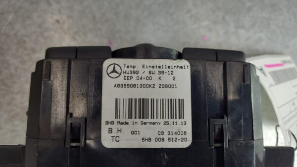 MERCEDES VITO 2009-2015 HEATER/AC CONTROLS FRONT, NON SCREEN, NON REAR A/C TYPE, - Image 3