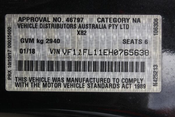 RENAULT TRAFIC 2015-2024 BOOTLID/TAILGATE HINGE BARN DOOR HINGE (LH SIDE UPPER), - Image 30
