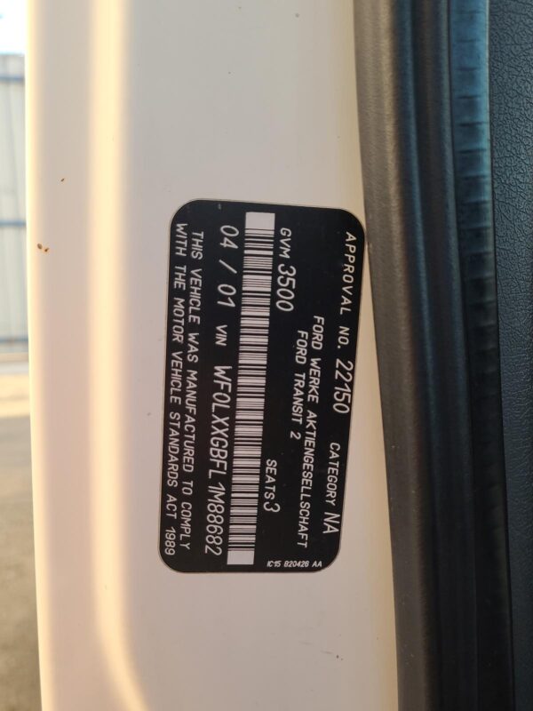 FORD TRANSIT 2000-2006 A/C COMPRESSOR VH-VJ, DIESEL, 10/00-08/06 - Image 20