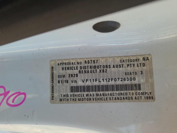 RENAULT TRAFIC 2015-2024 BONNET HINGE/STRUT HINGES (PAIR), X82, 01/15- - Image 19