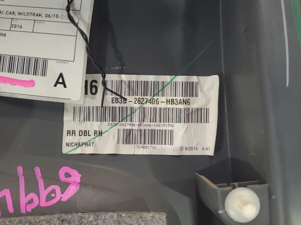 FORD RANGER 2015-2022 DOOR TRIM PX SERIES 2-3, RH REAR, DUAL CAB, WILDTRAK, 06/1 - Image 4