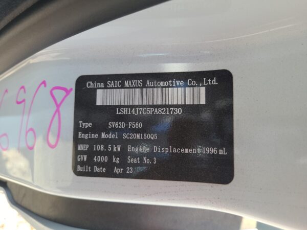 LDV DELIVER 9 2020-2024 DOOR HANDLE OUTER, RH FRONT, COLOUR CODED, 07/20- - Image 50