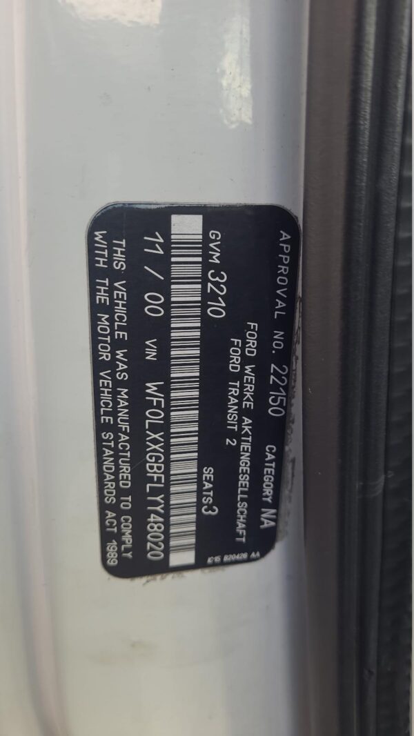 FORD TRANSIT 2000-2006 MUD FLAPS RH FRONT, VH-VJ, 10/00-08/06 - Image 11