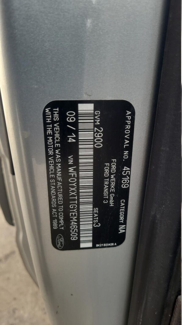 FORD TRANSIT CUSTOM 2013-2023 WHEEL STEEL 15X6.5IN, VN, 09/13-08/23 - Image 10