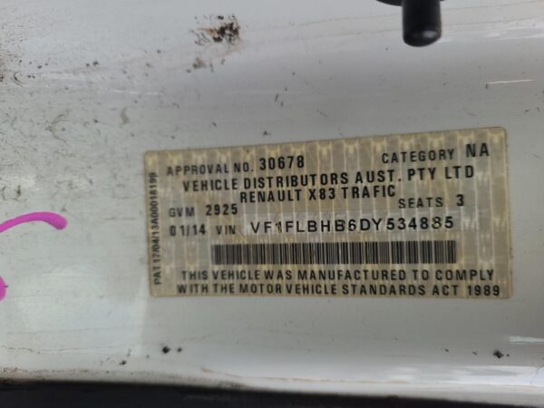 RENAULT TRAFIC 2004-2014 RIGHT FRONT STRUT X83, 04/04-12/14 - Image 11