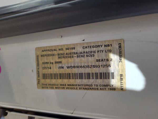 MERCEDES SPRINTER 2006-2018 COURTESY LIGHT VAN 10/06-04/18 - Image 31