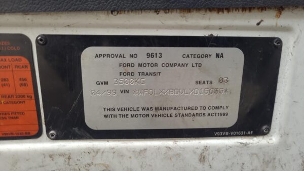 FORD TRANSIT 1996-2000 LEFT GUARD VF-VG GUARDS PLASTIC VENT ONLY 05/96-09/00 - Image 38