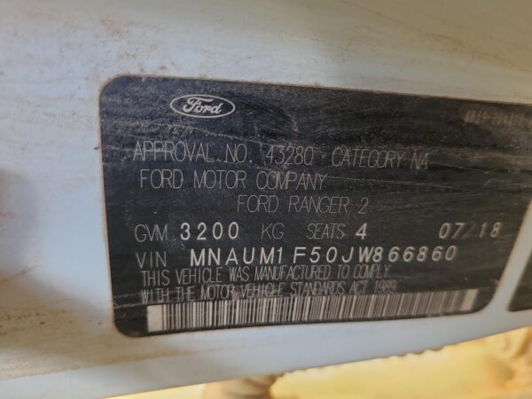 FORD RANGER 2016-2022 TRANS/GEARBOX MANUAL, 4WD, DIESEL, 2.2/3.2, (EB3R CODE) SP - Image 19