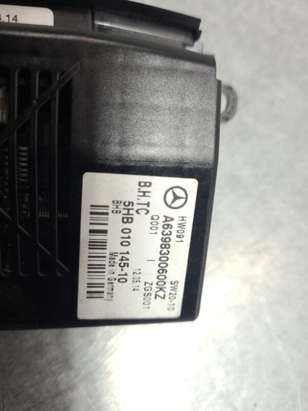 MERCEDES VIANO 2005-2014 HEATER/AC CONTROLS IN ROOF, DIAL TYPE, 639, 07/05-12/14 - Image 11