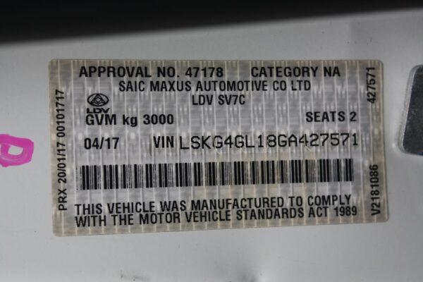 LDV G10 2015-2023 REAR DIFF ASSEMBLY SV7C, 1.9, DIESEL, AUTO, SV7A/SV7C, WAGON/V - Image 23