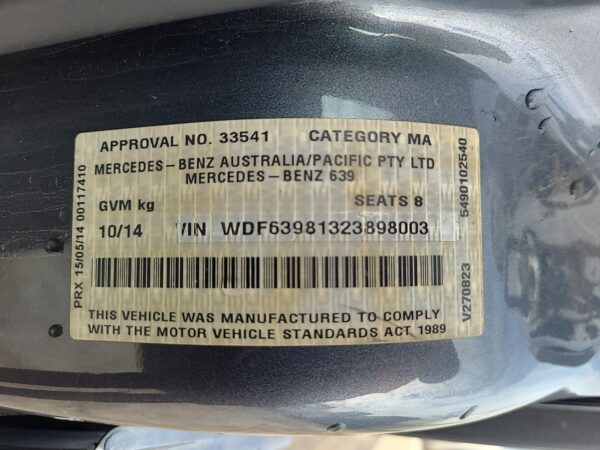 MERCEDES VIANO 2005-2014 AIR RIDE COMPRESSOR AIR RIDE COMPRESSOR, 639, 07/05-12/ - Image 11