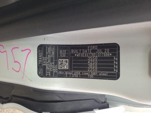 FORD TRANSIT 2019-2024 INTERCOOLER INTERCOOLER PIPES/HOSES ONLY, DIESEL, 2.0, VO - Image 11