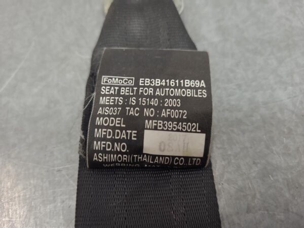 FORD EVEREST 2015-2022 SEAT BELT LH REAR 2ND ROW, SEAT BELT ONLY, UA, 07/15-05/2 - Image 2