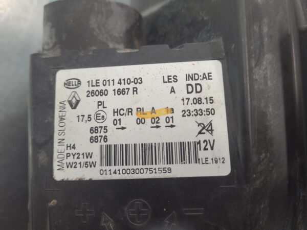 RENAULT TRAFIC 2015-2021 LEFT HEADLAMP X82, W/ HALOGEN TYPE, 01/15-12/21 - Image 4