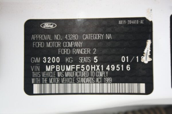 FORD RANGER 2011-2022 INTERCOOLER TURBO TO INTERCOOLER HOSE/PIPES, DIESEL, 3.2, - Image 10