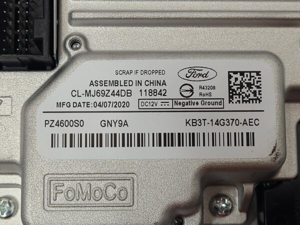 FORD RANGER 2018-2022 STEREO/HEAD UNIT DISPLAY UNIT ONLY, 8IN TOUCHSCREEN, W/ SA - Image 3