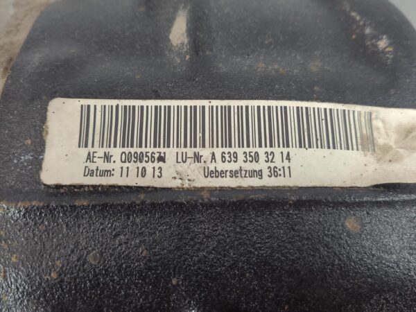 MERCEDES VITO 2004-2015 DIFFERENTIAL CENTRE 3.273 RATIO, 639, 04/04-02/15 - Image 9