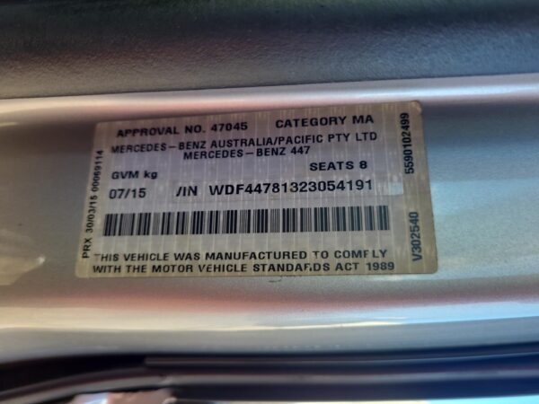 MERCEDES VITO 2015-2024 BOOTLID/TAILGATE 447, TAILGATE GLASS ASSY ONLY, V-CLASS, - Image 28