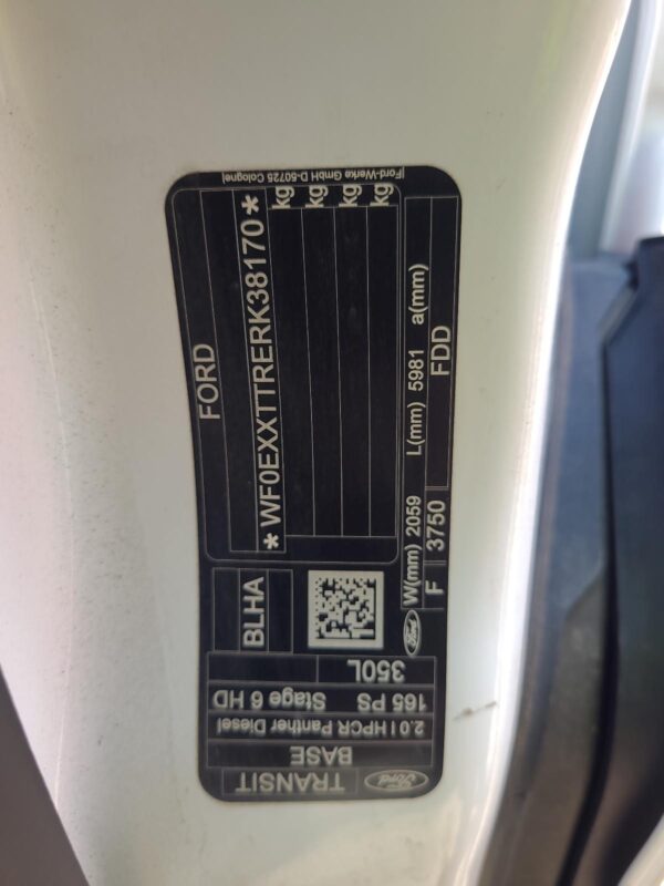 FORD TRANSIT RIGHT AIRBAG STEERING WHEEL, VO, 05/19- 19 20 21 22 23 24 - Image 11