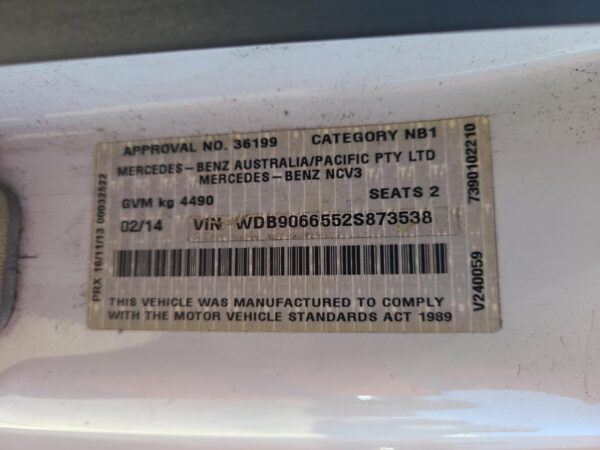 MERCEDES SPRINTER BODY SEAL RUBBER LH SLIDING DOOR RUBBER SEAL, NCV3, HIGH ROOF, - Image 11