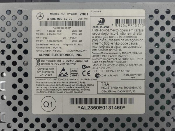 MERCEDES SPRINTER 2006-2018 STEREO/HEAD UNIT DISPLAY & CONTROL UNIT, DOUBLE - Image 52